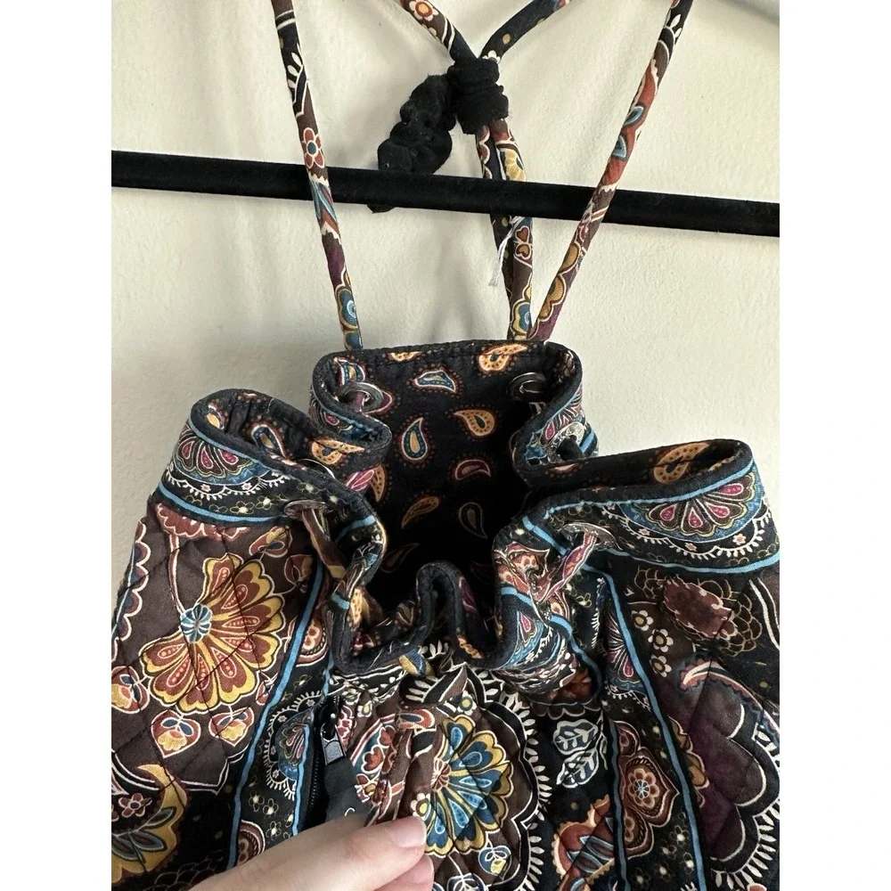 VERA BRADLEY Drawstring Paisley Backpack 